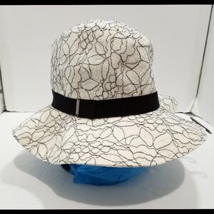 BCBG MaxAzria Paper Straw Detailed Panama Hat